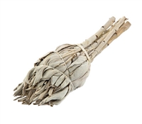 SAGE04  4 Inches Mini (Torch Style) California White Sage Smudge Stick