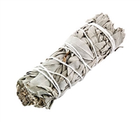 SAGE05  4 Inches California White Sage Smudge Stick