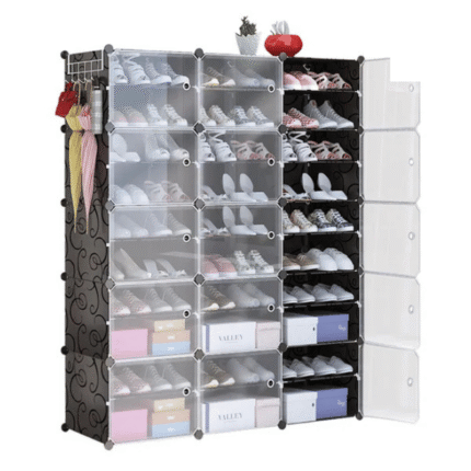 10 Tier 3 Row Shoe Rack Organizer Stackable Free Standing Shoe Storage Shelf Plastic